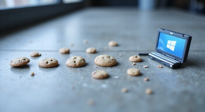 Illustration of browser cookies being stored