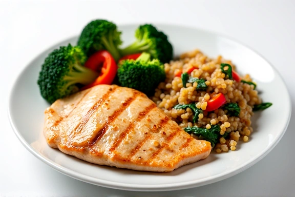 Balanced, healthy meal